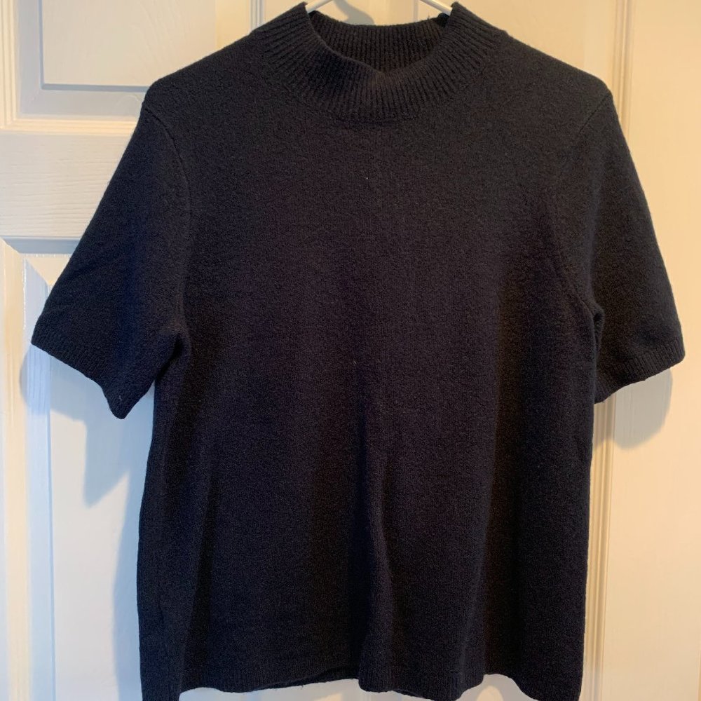 Loft Navy Blue Sweater with Mock Neck